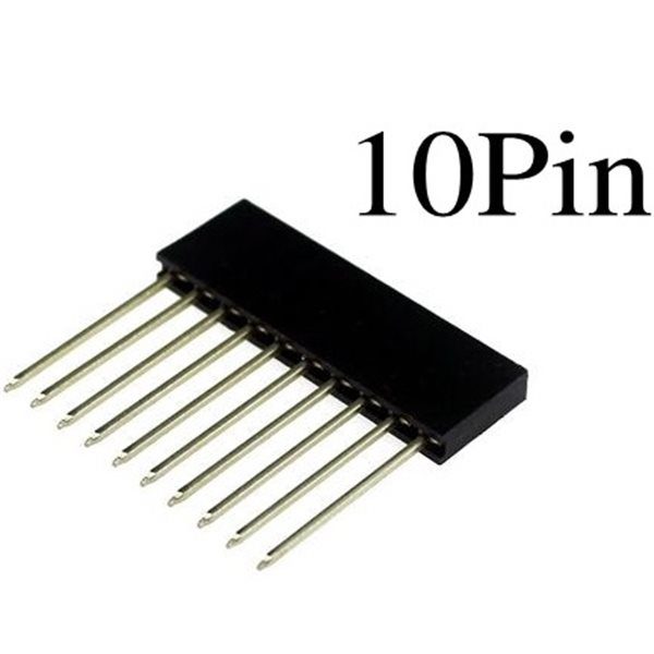 2.54MM 10PIN 10MM LONG FEMALE PIN HEADER